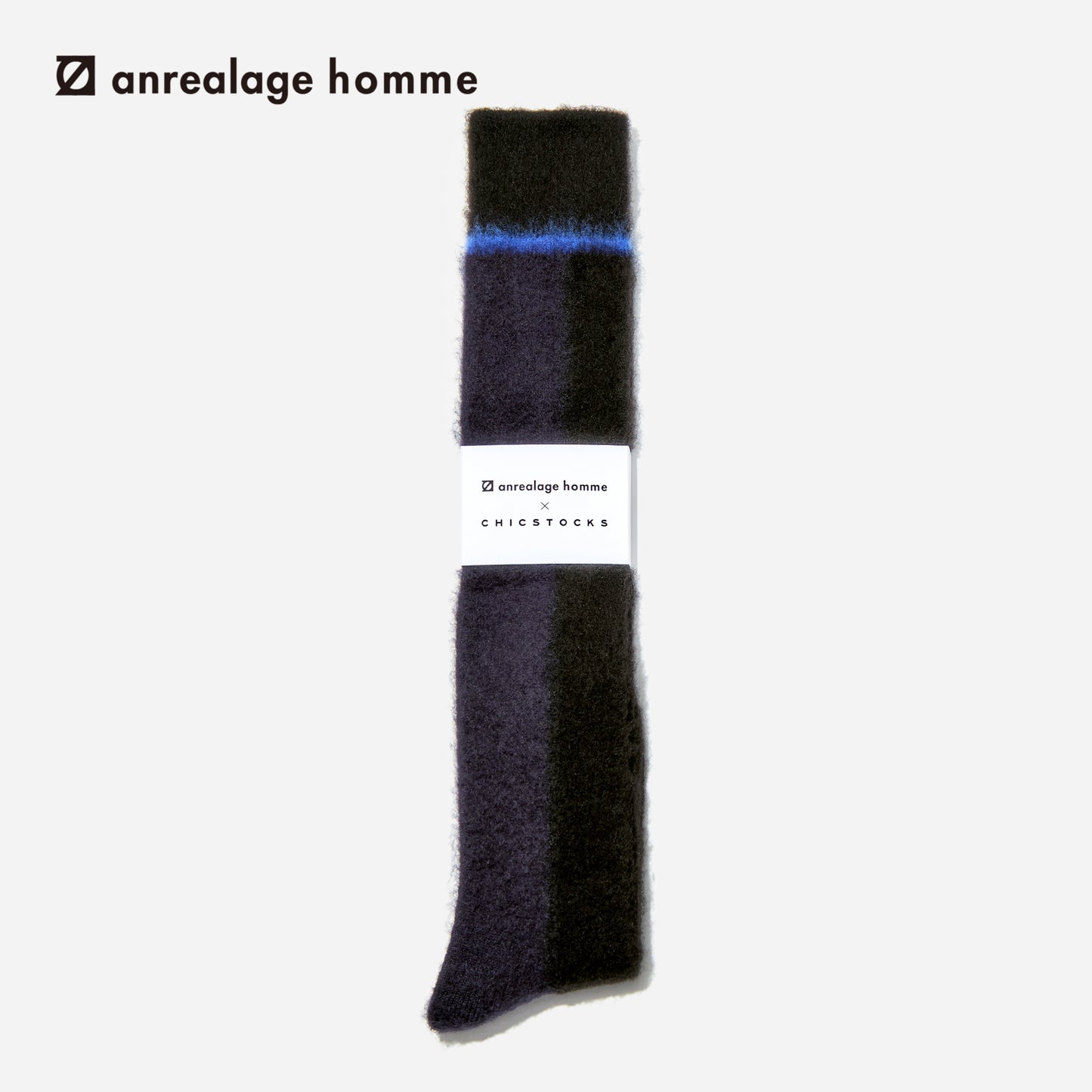 anrealage homme×CHICSTOCKS  パッチワーク モヘアソックス  全3色/25-28cm