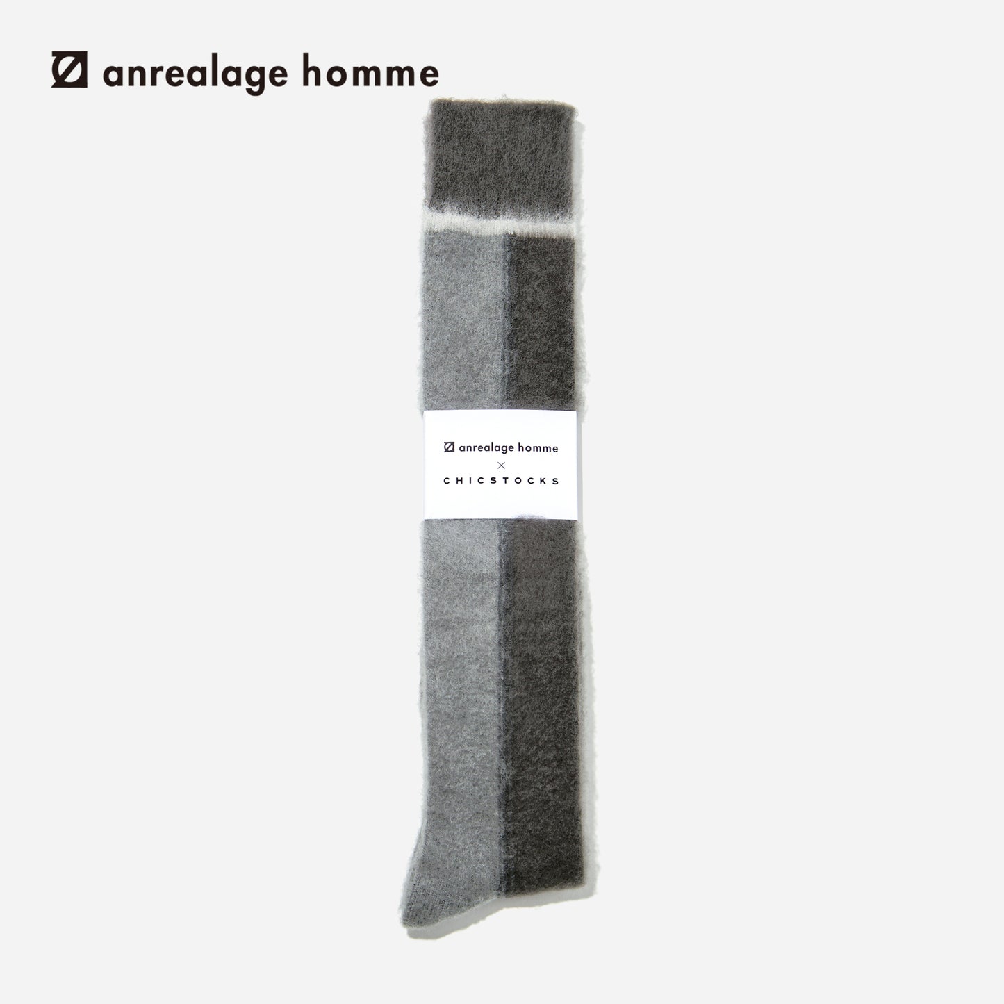 anrealage homme×CHICSTOCKS  パッチワーク モヘアソックス  全3色/25-28cm