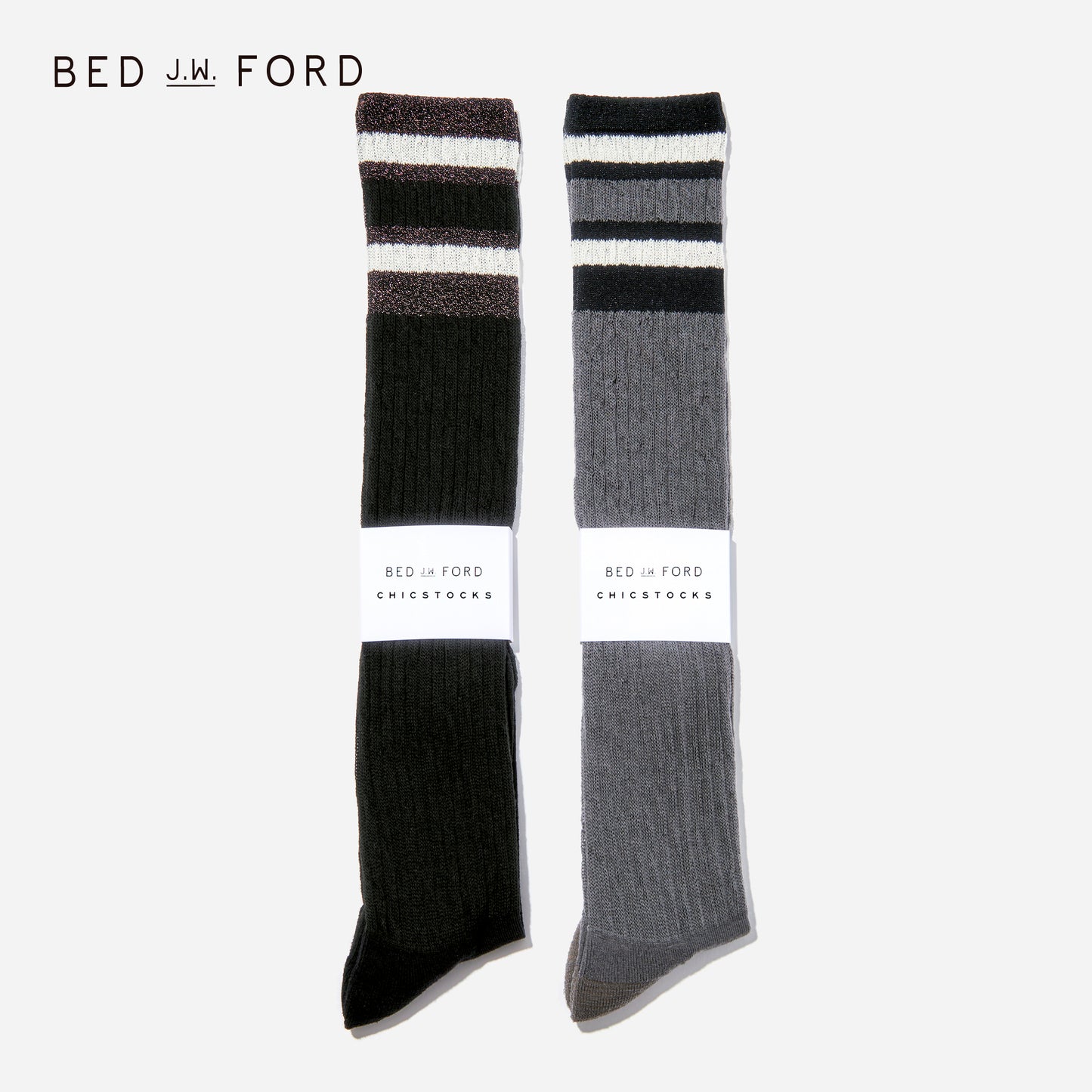 BED j.w. FORD×CHICSTOCKS  グリッター ルーズソックス  全2色/26-28cm