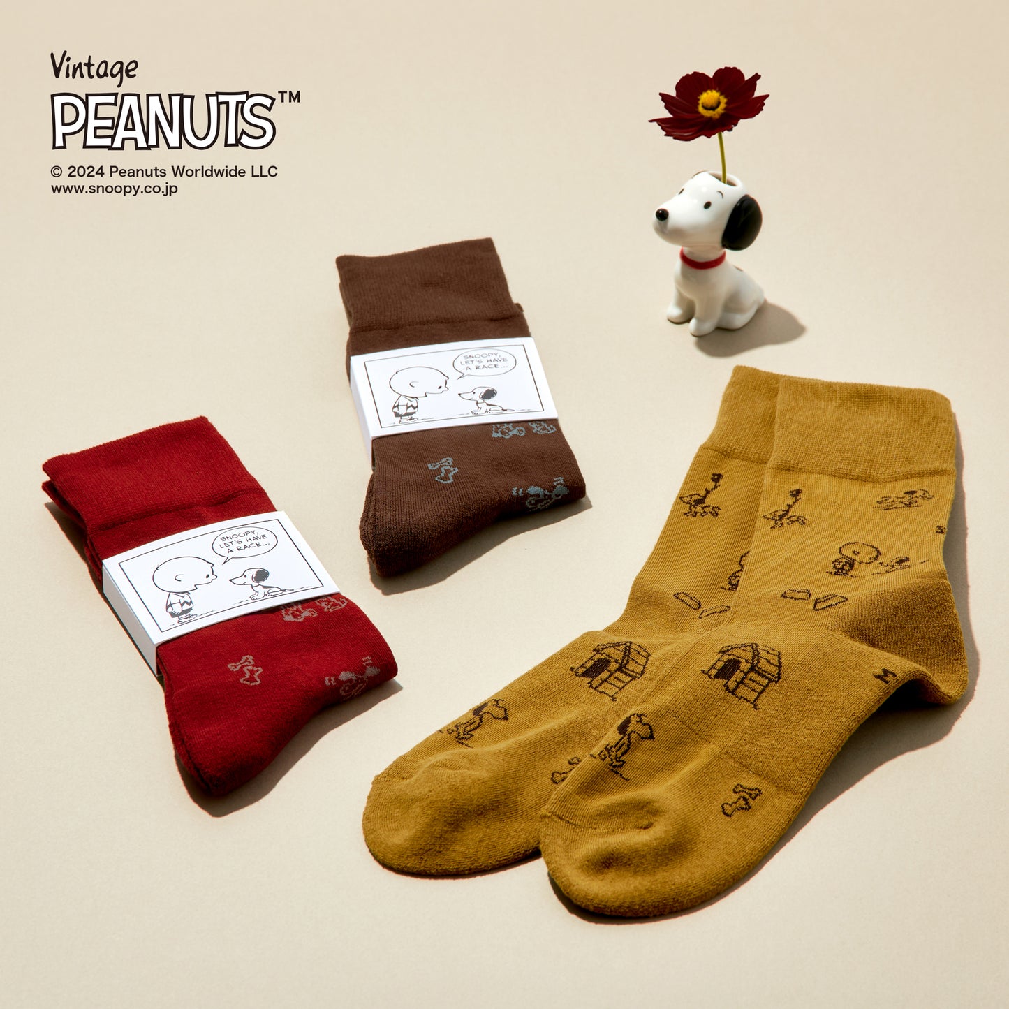 SNOOPY×CHICSTOCKS  1950s スヌーピー